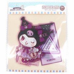 Japan Sanrio Vinyl Sticker Set - Kuromi / Travel Lady