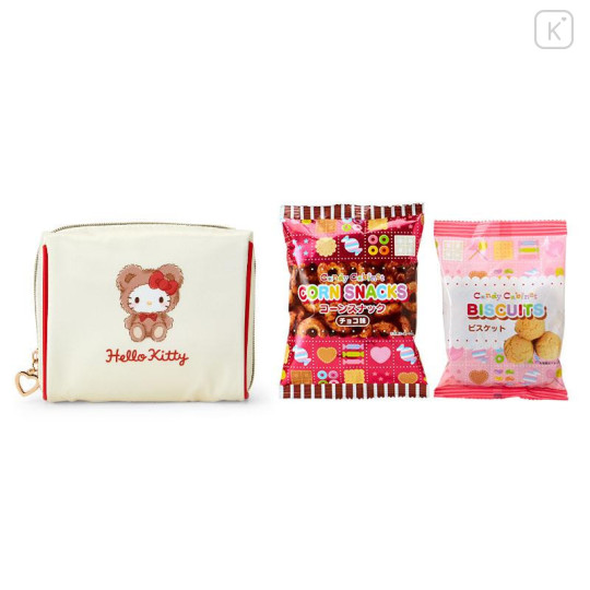 Japan Sanrio Original Sweets & Pouch - Hello Kitty / Teddy Bear - 5