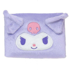 Japan Sanrio Mascot Mini Pouch - Kuromi / Fluffy Face