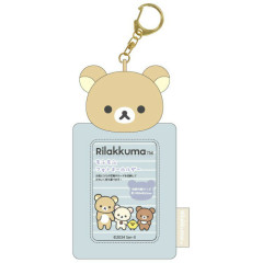 Japan San-X Fluffy Photo Keychain - Rilakkuma / Blue