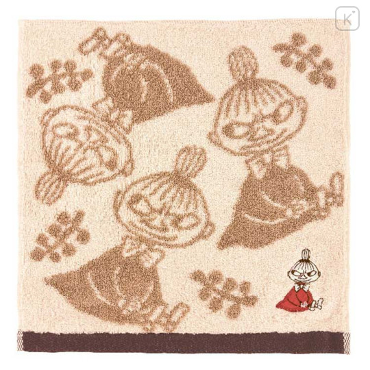 Japan Moomin Jacquard Towel Handkerchief - Little My / Cappuccino - 1