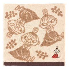 Japan Moomin Jacquard Towel Handkerchief - Little My / Cappuccino