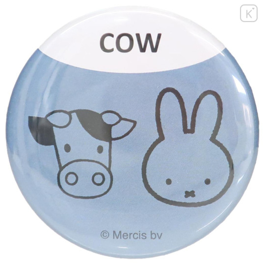 Japan Miffy Can Badge Pin - Miffy / Animal Cow - 1