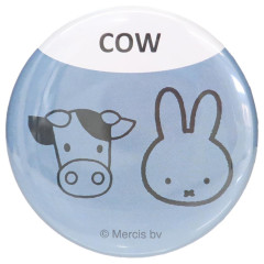 Japan Miffy Can Badge Pin - Miffy / Animal Cow