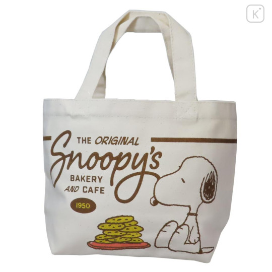 Japan Peanuts Mini Tote Bag - Snoopy / Bakery Cafe - 1