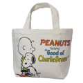 Japan Peanuts Mini Tote Bag - Snoopy / Good OL' Charlie Brown - 1