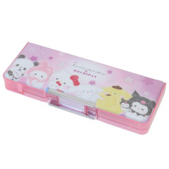 Japan Sanrio × Mochimochi Panda Double-sided Pencil Case - Characters / Playing Doll