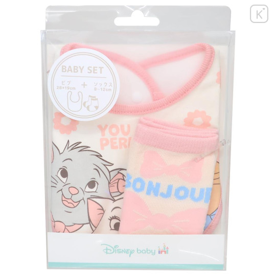 Japan Disney Bib & Socks Set - The Aristocats / Light Beige - 1