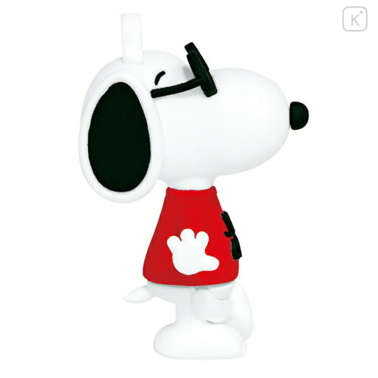 Japan Peanuts Tiny Figure 3D Keychain - Snoopy / Joe Cool - 1