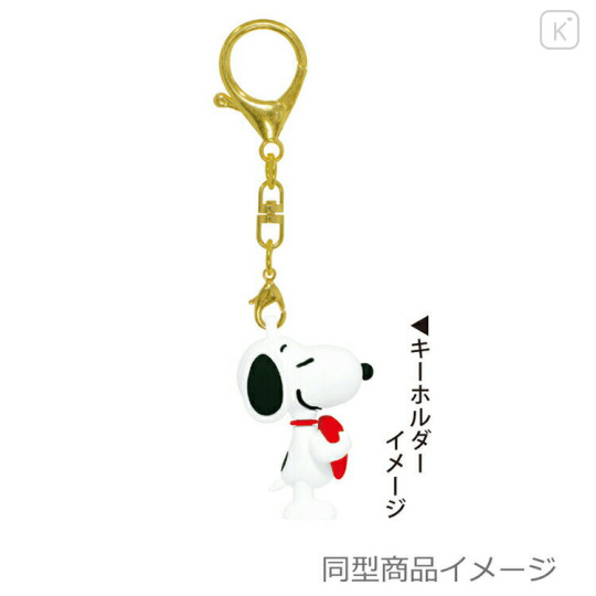 Japan Peanuts Tiny Figure 3D Keychain - Snoopy / Brother Olaf - 3