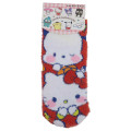 Japan Sanrio Fluffy Socks - Hello Kitty & Pochacco / Blush - 1