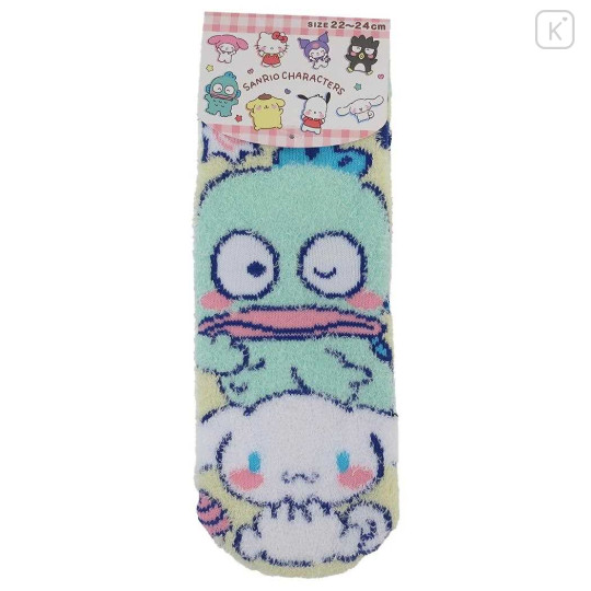 Japan Sanrio Fluffy Socks - Cinnamoroll & Hangyodon / Blush - 1