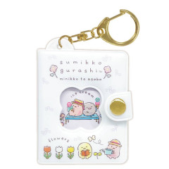 Japan San-X Mini Photo Album Keychain - Sumikko Gurashi / Kindergarten White