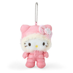 Japan Sanrio Original Mascot Holder - Hello Kitty / Fluffy Puffy Winter