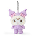 Japan Sanrio Original Mascot Holder - Kuromi / Fluffy Puffy Winter - 1