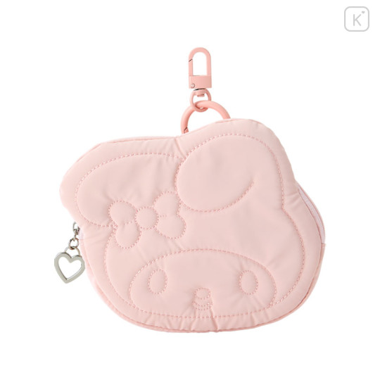 Japan Sanrio Original Face-shaped Pass Case - My Melody / Fluffy Puffy Winter - 1