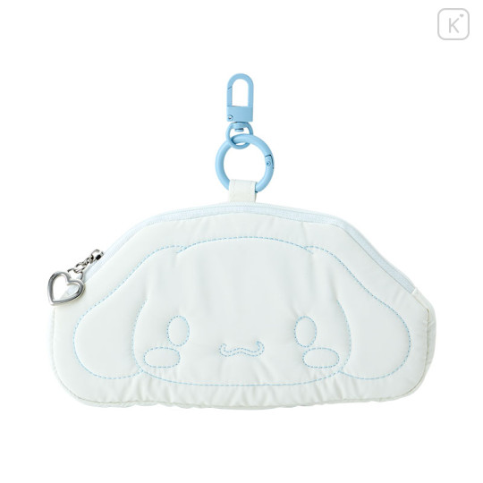 Japan Sanrio Original Face-shaped Pass Case - Cinnamoroll / Fluffy Puffy Winter - 1