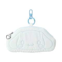 Japan Sanrio Original Face-shaped Pass Case - Cinnamoroll / Fluffy Puffy Winter