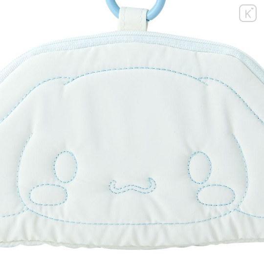 Japan Sanrio Original Face-shaped Pass Case - Cinnamoroll / Fluffy Puffy Winter - 4