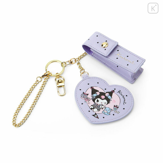 Japan Sanrio Original Lip Case Keychain - Kuromi / Romantic Room - 1