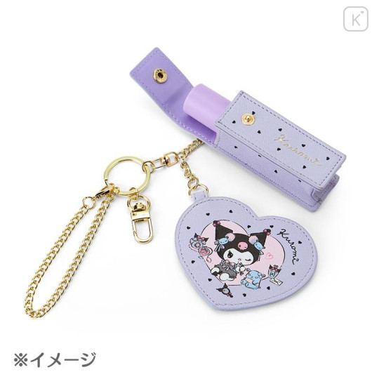 Japan Sanrio Original Lip Case Keychain - Kuromi / Romantic Room - 5