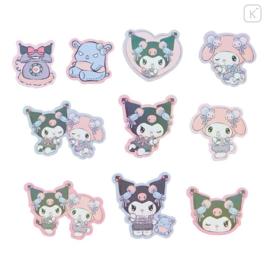 Japan Sanrio Original Sticker Set - Kuromi / Romantic Room - 5