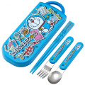 Japan Doraemon Bento Lunch Cutlery Set Spoon Fork Chopstick - Doraemon / Blue - 1