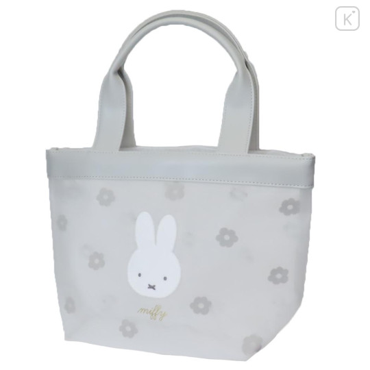 Japan Miffy Mini Tote Bag - Mesh Pastel Grey - 1