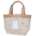 Japan Miffy Mini Tote Bag - Mesh Pastel Light Brown - 1