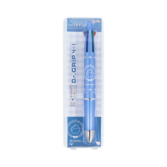 Japan Chiikawa Dr. Grip 4+1 Multi Pen & Mechanical Pencil - Hachiware / Metallic Blue