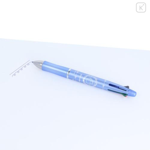 Japan Chiikawa Dr. Grip 4+1 Multi Pen & Mechanical Pencil - Hachiware / Metallic Blue - 6