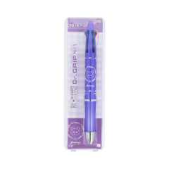 Japan Chiikawa Dr. Grip 4+1 Multi Pen & Mechanical Pencil - Momonga / Metallic Purple