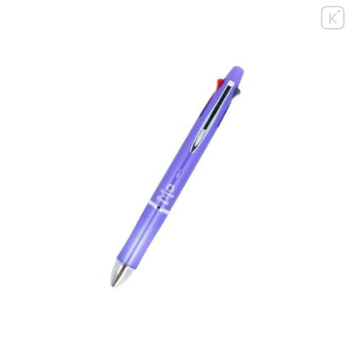 Japan Chiikawa Dr. Grip 4+1 Multi Pen & Mechanical Pencil - Momonga / Metallic Purple - 4