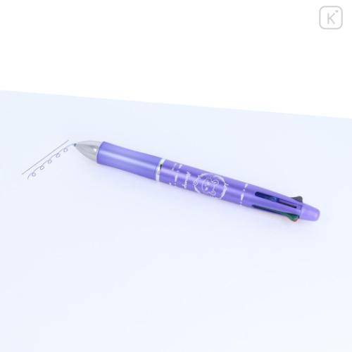 Japan Chiikawa Dr. Grip 4+1 Multi Pen & Mechanical Pencil - Momonga / Metallic Purple - 6