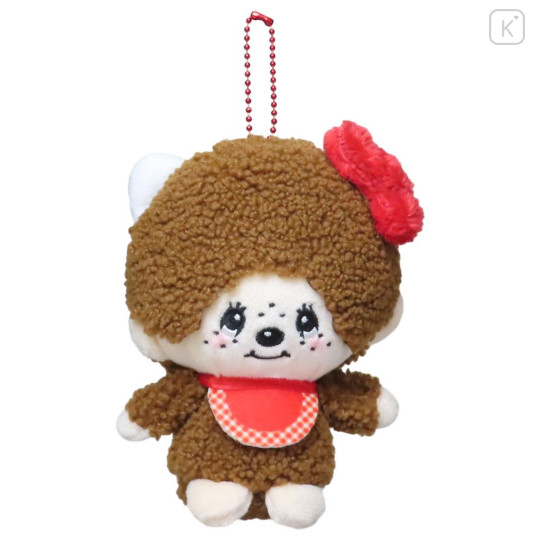 Japan Monchhichi × Sanrio Mascot Holder Mini Plush (S) - Hello Kitty - 1