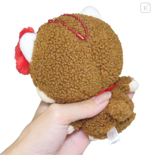 Japan Monchhichi × Sanrio Mascot Holder Mini Plush (S) - Hello Kitty - 2
