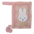 Japan Miffy Pass Case Card Holder & Coin Case - Mesh Pastel Pink Cherry - 1