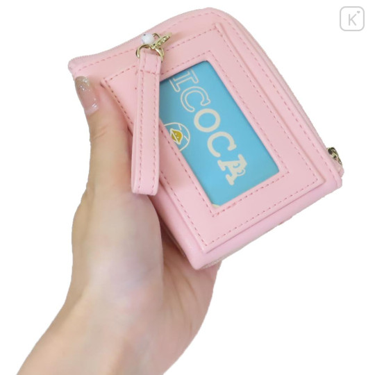 Japan Miffy Pass Case Card Holder & Coin Case - Mesh Pastel Pink Cherry - 2