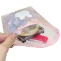 Japan Miffy Triangular Mini Pouch - Miffy / Mesh Pastel Pink Cherry - 3