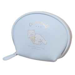 Japan Sanrio Round Mini Pouch - Cinnamoroll / Ice Cream