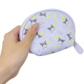 Japan Sanrio Round Mini Pouch - Kuromi : Purple Sky Party - 2