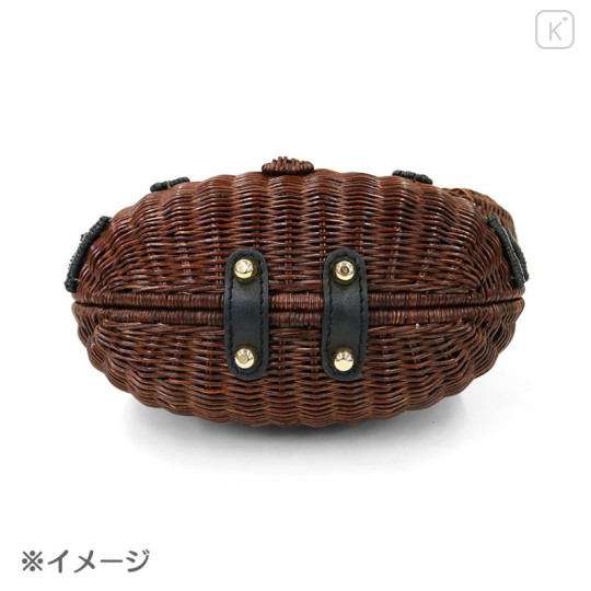 Japan Sanrio Rattan Bag - Hello Kitty : Natural - 3