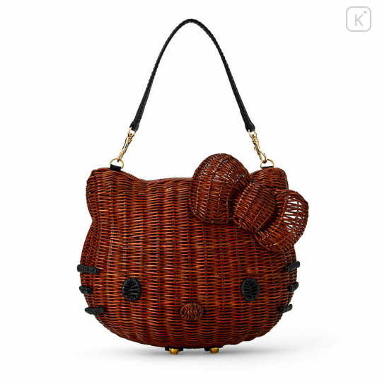 Japan Sanrio Rattan Bag - Hello Kitty / Brown - 1