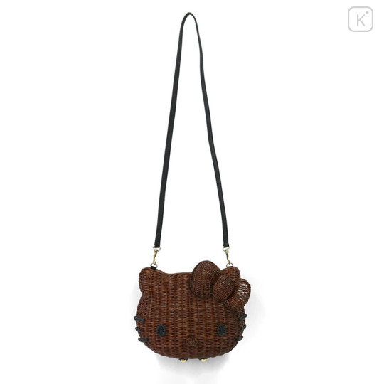 Japan Sanrio Rattan Bag - Hello Kitty / Brown - 2