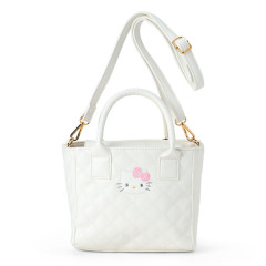 Japan Sanrio Original Quilt 2way Mini Tote Bag - Hello Kitty