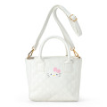 Japan Sanrio Original Quilt 2way Mini Tote Bag - Hello Kitty - 1