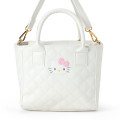 Japan Sanrio Original Quilt 2way Mini Tote Bag - Hello Kitty - 2