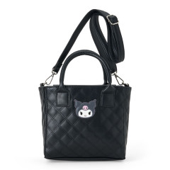 Japan Sanrio Original Quilt 2way Mini Tote Bag - Kuromi