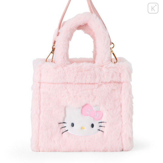 Japan Sanrio Original Boa 2way Mini Tote Bag - Hello Kitty - 2