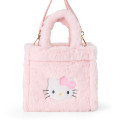 Japan Sanrio Original Boa 2way Mini Tote Bag - Hello Kitty - 2